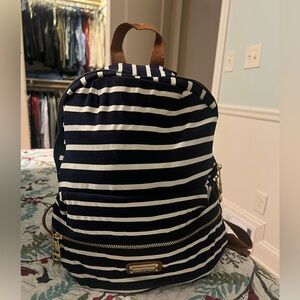 Madden Girl Navy Striped Backpack